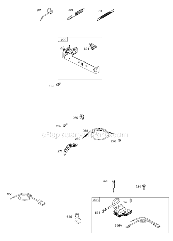 Page D Diagram and Parts List for 9B900SERIES  Briggs and Stratton Engine